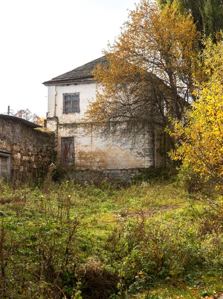 Podzim Horská Chata Život Horských Pastýřů Dřevorubců Vracejících Čase Obytné — Stock fotografie