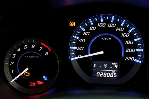 Bil hastighetsmätare — Stockfoto