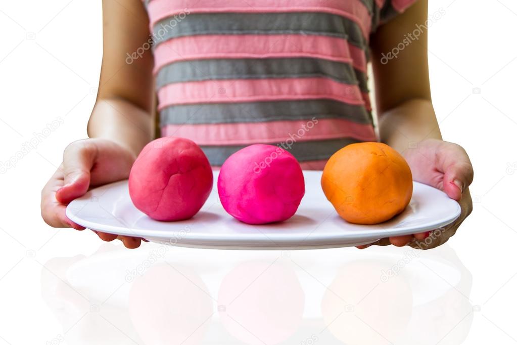 Set of Colorful play dough for children