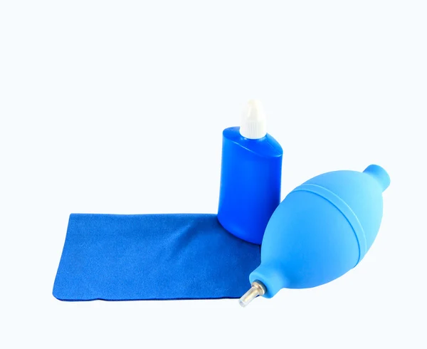 Conjunto de canera de limpeza azul — Fotografia de Stock