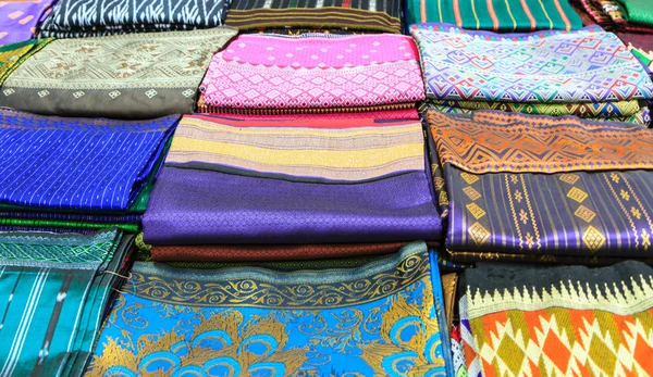 Laos silk Pattern of Laos art ,Product of handmade — Stock Photo, Image