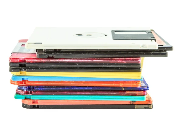 Stack of old floppy disk for a computer — Stock Photo, Image