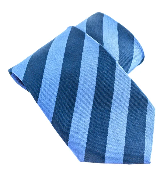 Mavi çizgili kravat izole — Stok fotoğraf