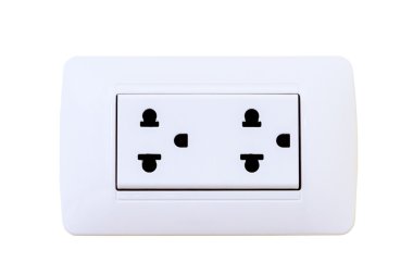 Tayland elektrik prizine beyaz izole