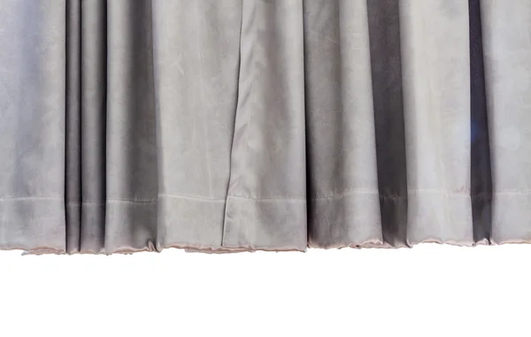 白の背景にグレーのカーテン — ストック写真
