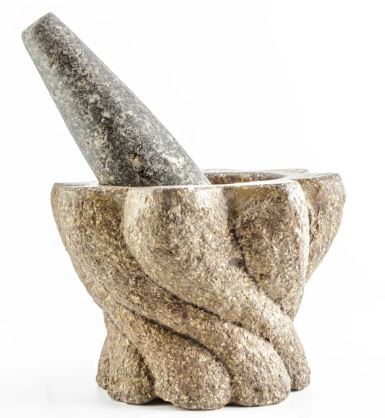 Stone mortar isolate on white background — Stock Photo, Image