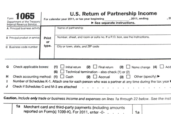 Податкові форми 1065 — стокове фото