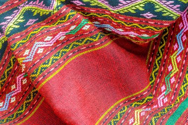 kırmızı kumaş desen Tay el yaptı