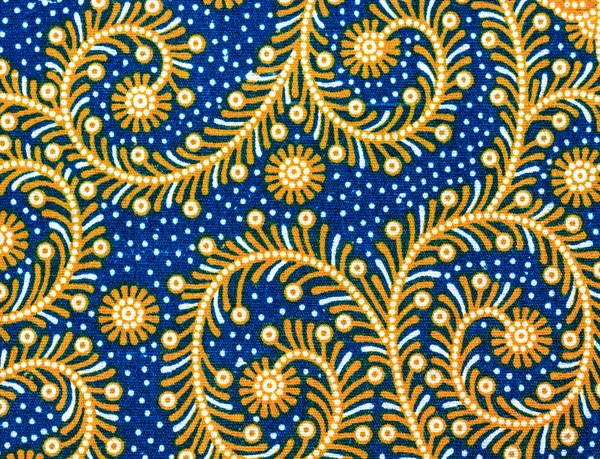 Patroon van Thaise hand gemaakt blauwe stof — Stockfoto