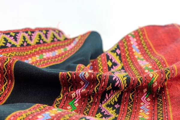 Colorful thai silk fabric pattern — Stock Photo, Image