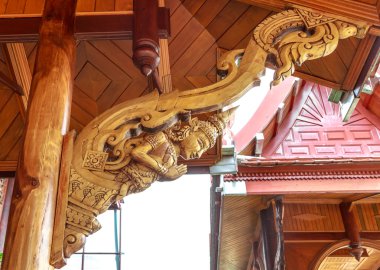 Tay tapınak üzerinde ahşap Antik Sanat