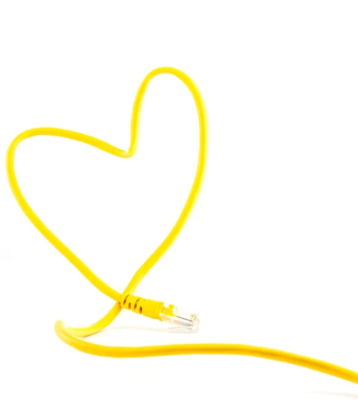 Signe d'amour avec connecteur Rj45 — Photo