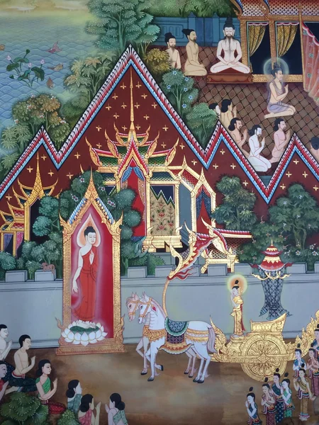 Tay Sanat tapınakta boyama — Stok fotoğraf