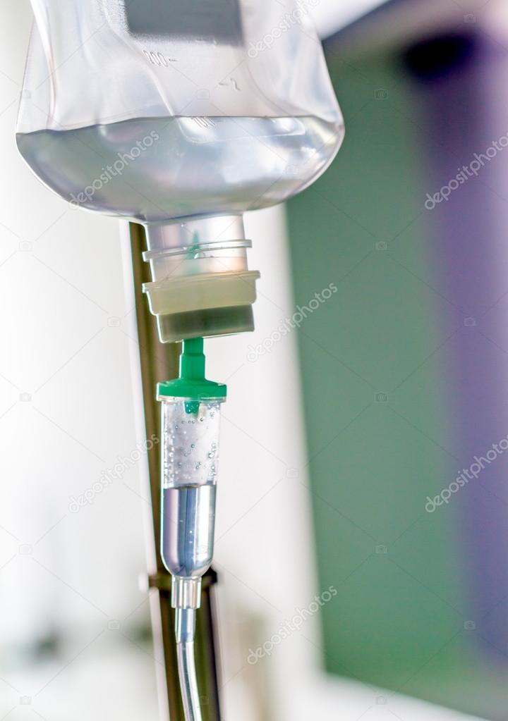 Infusion bottle with IV solution