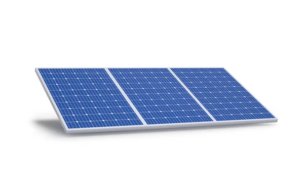 Gerendertes Solarpanel Isoliert Auf Weißem Hintergrund — Stockfoto