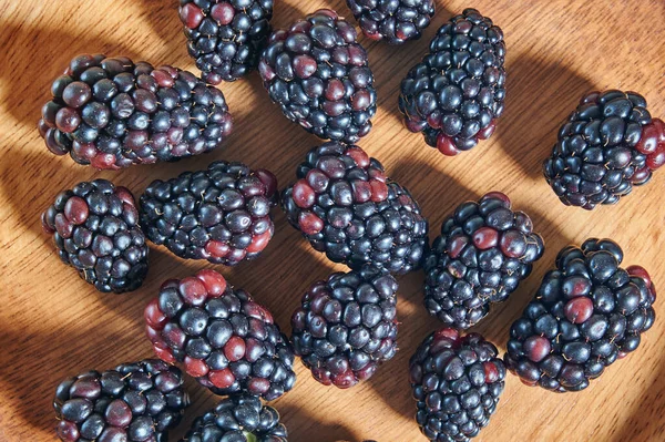 Fresh Blackberries Top View — Stock Photo, Image