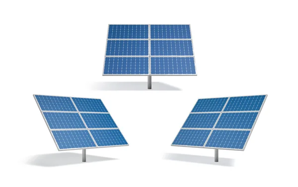 Paneles Solares Aislados Fondo Blanco — Foto de Stock