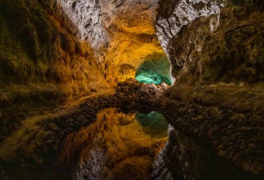Cueva de los Verdes. Lanzarote, Canarias, İspanya