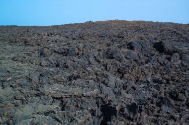 Lanzarote Adası 'ndaki Timanfaya Ulusal Parkı' nın volkanik manzarası