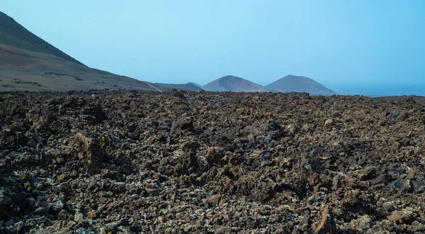 Vulkanische Landschaft Des Timanfaya Nationalparks Auf Der Insel Lanzarote — Stockfoto