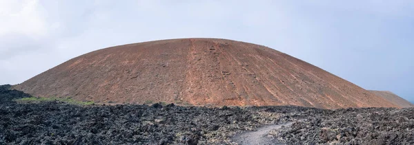 Vulkan Caldera Blanca Timanfaya Kanarische Inseln Lanzarote Spanien — Stockfoto