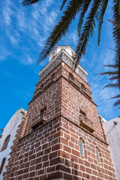 Vertical Shot Teguise Church Square Lanzarote Isole Canarie Spagna — Foto Stock