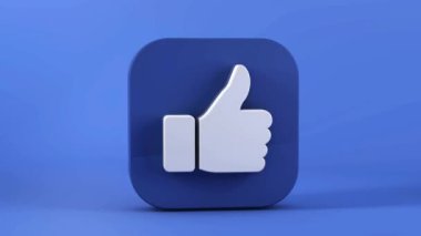 Yukarıdaki simge arkaplandan izole edilmiş, mavi arkaplanda dönüyor