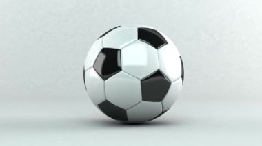 futbol topu beyaz arkaplanda izole edildi