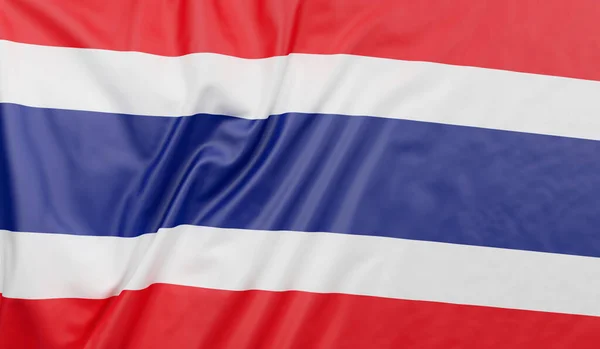 Thailand Flagga Som Blåser Vinden Thailändsk Flagg Helsida — Stockfoto