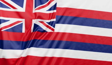 Hawaii bayrağı rüzgarda dalgalanıyor. Hawaii Bayrağı Tam Sayfa