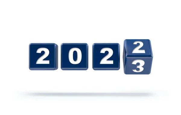 Κύβοι Ανατροπής Για Την Αλλαγή Του Νέου Έτους 2022 2023 — Φωτογραφία Αρχείου