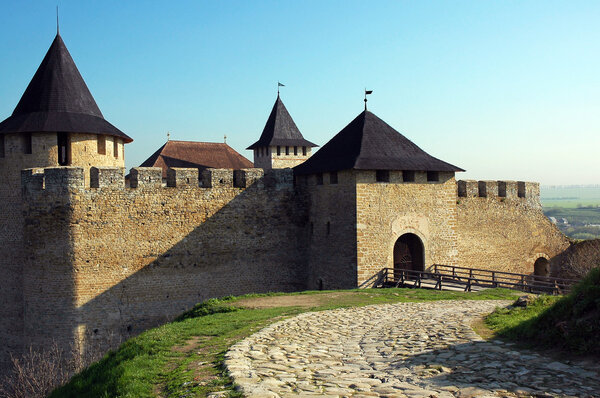 Medieval fortress and defensive walls
