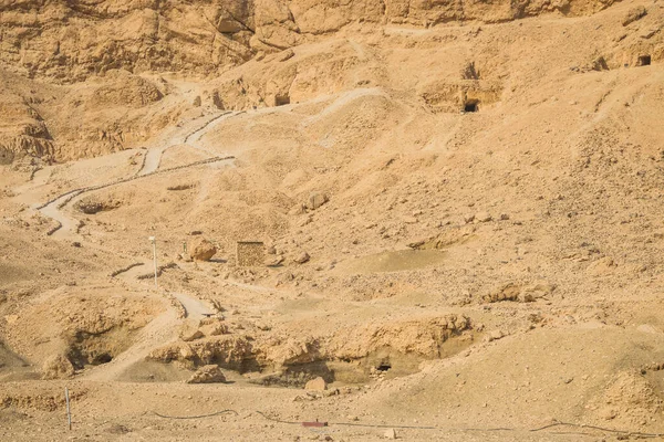Klipporna Nära Drottning Hatshepsuts Tempel Nilens Västra Strand Nära Kungarnas — Stockfoto