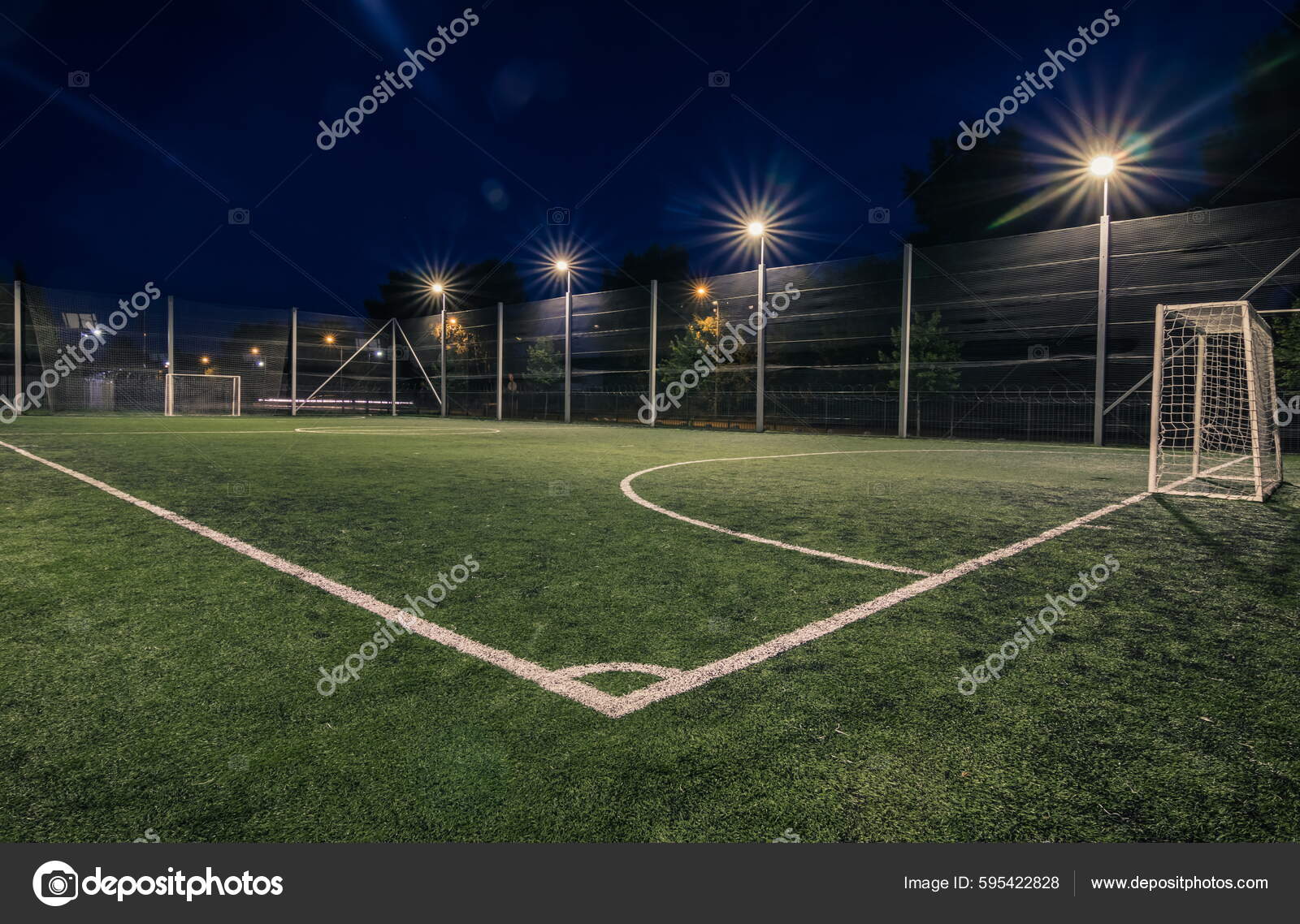 Soccer Field Artificial Green Grass School Amateur Football Field