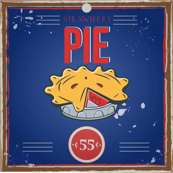 Vintage pie poster — Stock Vector