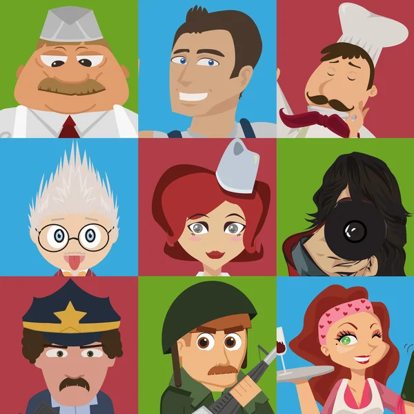 Avatars d'emploi — Image vectorielle