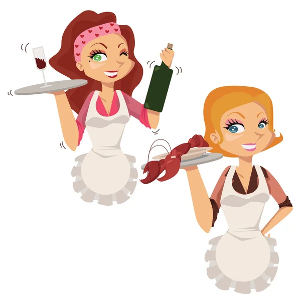 Waitress — Stock Vector