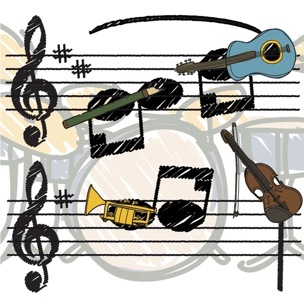 Musical background — Stock Vector