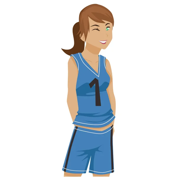 Basketball girl — Stock Vector