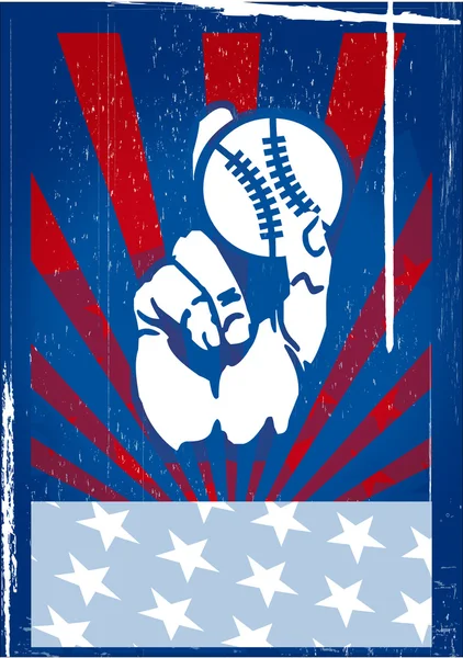 アメリカの野球 — ストックベクタ
