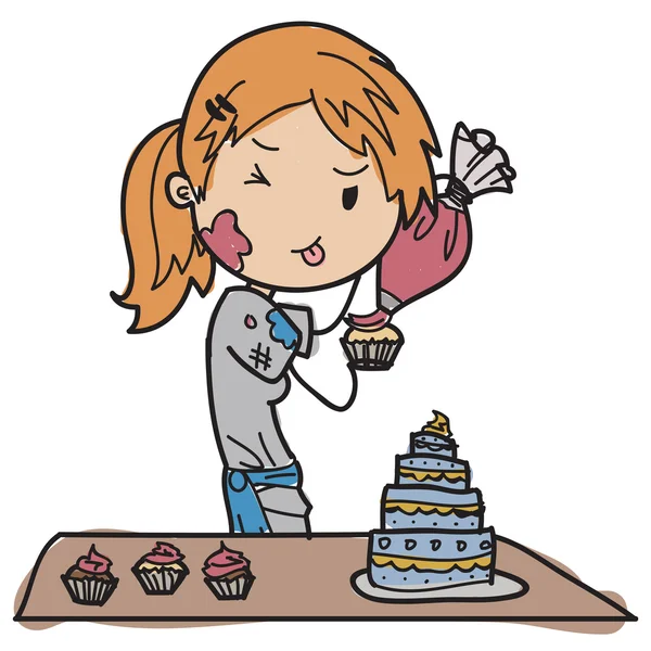 Young pastry chef Stock Vector