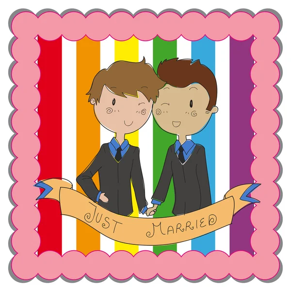 Matrimonio gay — Archivo Imágenes Vectoriales