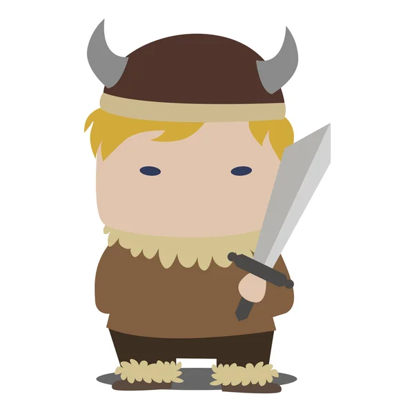 Viking vektör cartoon — Stok Vektör