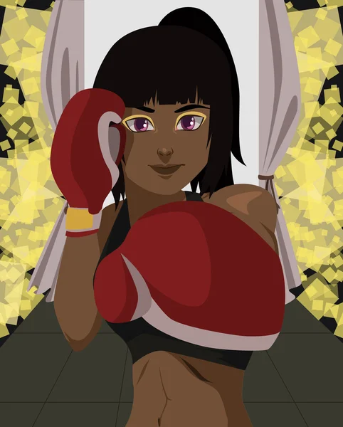Женщины-боксёры — стоковый вектор