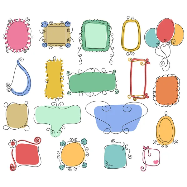 Victoria çerçeveler elle çizilmiş vektör