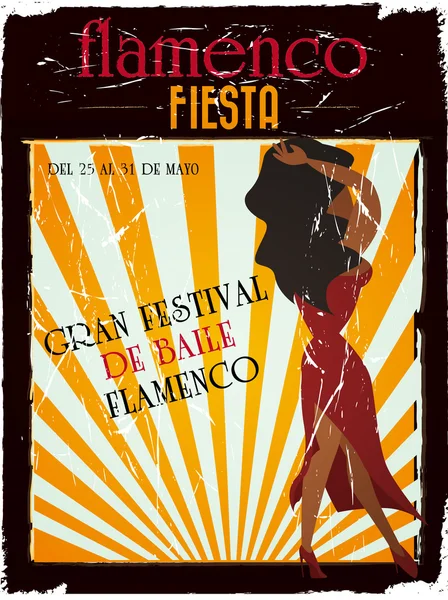 Affiche de flamenco vintage Graphismes Vectoriels