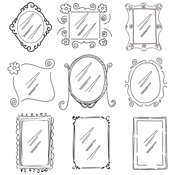 Doodle style picture frames vector — Stock Vector