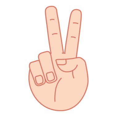 Zafer anlamına gelen el işareti ile gösteriliyor