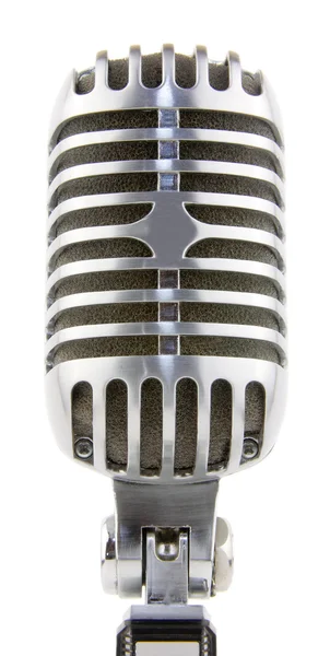 Vintage microfoon op witte achtergrond — Stockfoto