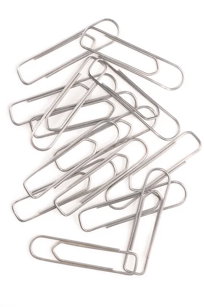 Paper clips isolated on white background — Stock Photo, Image